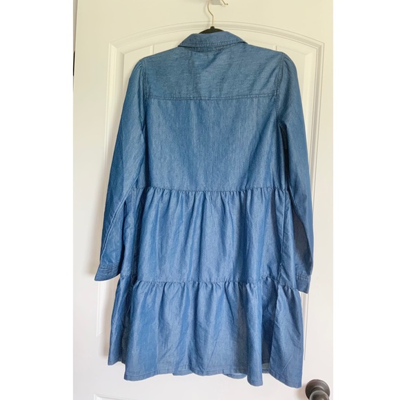 Derek Heart Tiered Button Front Denim Dress - Picture 4 of 4